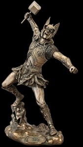 Odin buste dekoration figur med ravne til hjem og kontor
